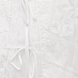 Purpdrank  Summer New Women's Fashion and Elegance Slim Fit Versatile Bow embellishment Embroidered Short Top