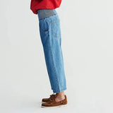 Purpdrank  Women Vintage Harlan Jeans Elegant Chic Elastic High Waist Straight Harem Denim Cargo Pants 2025 Loose Baggy Trousers Streetwear