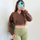 Purpdrank  Women's Long Sleeve Solid Color Sweater Top Loose Casual European American Style Independent Station Fashion for