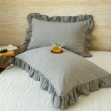 Purpdrank  Cotton Lace Pillow Cover One Pair 48x74cm Pillow Core Inner Liner Washable Bedroom Decoration Pillow Case Bedding Accessories