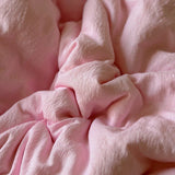 Purpdrank   New Water-washed Full-process Printing and Dyeing Solid Color Mixed Matched Duvet Cover Set Spring Summer Skin Quilt Cover