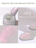 Purpdrank  12ML 4-Color Pink Blue White Green Explosive Gel Nail Polish Diamond Gel Polish Summer Nails Blue Nails Nail Supplies