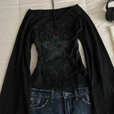 Purpdrank  2000s American Vintage Dark Gothic Long Sleeve Loose T Shirts Y2k Subculture Print Harajuku O Neck Autumn Tees Women Casual Tops