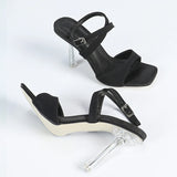 Purpdrank  Street Fashion Ankle Buckle Strap Designer High Heels Women Sexy Party Stripper Fetish Sandals Female Summer Shoes Green