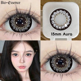 Purpdrank  1Pair Black Lenses Korean Lenses Colored Contact Lenses Myopia Lenses Black Eye Lenses with Degree High Quality