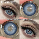 Purpdrank  1 Pair Colored Brown Contact Lenses for Eyes Natural Soft Lens Women Makeup Lens Cosmetics Gray Pupils Yearly Daily Use