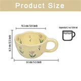 Purpdrank  Ceramic Mugs Coffee Cups Hand Pinched Irregular Flower Milk Tea Cup Ins Korean Style Oatmeal Breakfast Mug Drinkware Kitchen