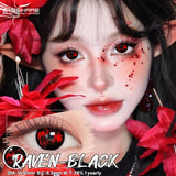 Purpdrank  1 Pair Halloween Color Contact Lenses for Eyes Cosplay Lenses Anime Lenses Black Eye Lens White Lenses Crazy Red Lens