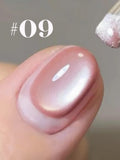 Purpdrank  12ML 12-Color Pink Water Gold Cat Eye Ocean Bubble Glass Beads Gel Nail Polish New Style Spring Nails Summer Nail Pink Nails