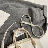 Purpdrank  Mini Square Top-handle Bags For Women Contrast Color Small Boston Shoulder Crossbody Bag 2025 New Luxury Designer Handbags
