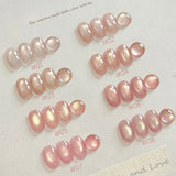Purpdrank  TC Pure Lust Golden Light Heroine Cat Eye Gel Nail Polish New Whitening Ice Transparent Super Flash Nail Art Nail Supplies