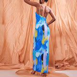 Purpdrank  Printed Sexy Backless Ruched Long Summer Dresses for Women 2025 New Fashion Strapless Party Prom Maxi Tube Dress Casual Vestidos