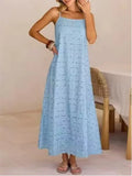 Purpdrank  Beach Casual Spaghrtti Strap Long Dress Women Summer Elegant Sleeveless Backless Lace Maxi Dresses Casual