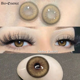 Purpdrank  2Pcs Halo Series Natural Fashion Makeup Beauty Contacts Chocolate Color Contacts Honey Color Eyes Brown Contacts NEW