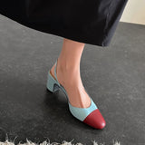 Purpdrank   Fashion Leather Slingbacks Women's Sandals Fashion High Heels Formal Ladies Shoes Sexy Party Sandals Dress Wedding Party Shoes