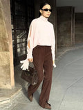 Purpdrank  Chic Knitted Glove Sweater Women Casual Solid Full Sleeve Holes Stand Collar Loose Sweaters Female Fashion Lady Outwears