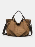 Purpdrank  Commuting Hand-held Shoulder Crossbody Large Capacity Casual Retro Bags Canvas Tote Women's Bag