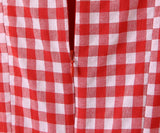 Purpdrank  Sexy Red Gingham Plaid Mini Sleeveless Dress Women Bow O Neck Zipper Back Low Waist Ruched Hem Swing Tank Dresses Vestidos Black