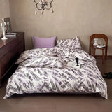 Purpdrank  New 100% Cotton Floral Print Bedding Sets Cozy Skin Friendly Soft Comforter Set Naked Sleeping Textile Supplies for All Seasons