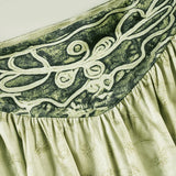 Purpdrank  Sweet Y2k Retro Print Slight Strech Mori Gir Style A-LINE Midi Skirt