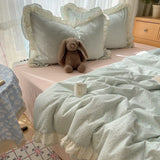 Purpdrank  Summer Comforter - Hollow Lace Washed Cotton, Breathable Thin Quilt, Cool Bedroom Decor (Layered Design)