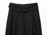 Purpdrank  European and American style autumn new women's casual temperament simple fashion loose rolled waist pants