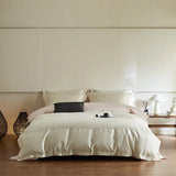 Purpdrank  3/4Pcs Simple Hotel Style 600TC Egyptian Cotton Bedding Set Single Queen king Duvet Cover Set Flat/Fitted Bed Sheet Pillowcases