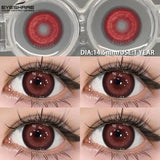 Purpdrank  1 Pair Halloween Contact Lenses Cosplay Color Contact Lenses for Eyes Anime Red Lenses Pink Lenses Gray Pupils Lens