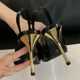 Purpdrank  Street Style Design Inlay Diamonds Woman Pumps Sandals Elegant Sexy Thin Heels Pointed Toe Banquet Prom Slingbacks Shoes