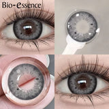 Purpdrank  1Pair Black Lenses Korean Lenses Colored Contact Lenses Myopia Lenses Black Eye Lenses with Degree High Quality