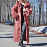 Purpdrank  Quality Casual Women's Long Sleeve round Neck Loose Knitwear Cardigan Winter Fashion Comfortable Style Chinese Production