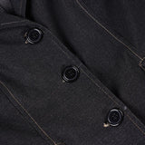 Purpdrank  Autumn American Vintage Solid Long Sleeve Slim Single Breasted Women Shirt