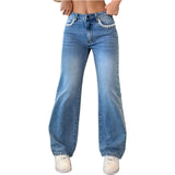 Purpdrank  Women Wide Leg Jeans Tassel Fashion Plus Size Ladies Jeans Slimming Fit Flared Denim Pants Mid-Waist Flare Jeans Streetwear