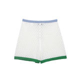Purpdrank   Women's Hollow out Knitted Shorts Breathable Drawstring High Waist Slimming Loose Casual Hot Pants Summer Comfortable Shorts