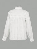 Purpdrank  Cotton White Blouses Shirts for Women Top Cosy Whole Piece Floral Embroidery Long Sleeves Blouse Spirng Summer Boho Beach Blusas