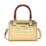 Purpdrank  Fashion Handbags For Women New Luxury Designer Purses And Handbags Stone Pattern Glossy Street Shoulder Crossbody Bag