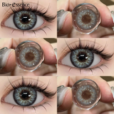 Purpdrank  2Pcs Light Brown Contact Lens Yearly New Gray Lens Colored Cosmetics Gray Big Eyes Makeup Korean Soft Pupil for Eyes