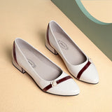 Purpdrank  Mid Heel Thick Heel Versatile New Soft Sole Professional Shallow Mouth Comfortable Pointed Women's Single  Shoes Leisure Outdoor