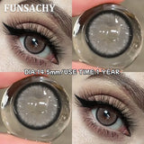 Purpdrank  1 Pair Colored Brown Contact Lenses for Eyes Natural Soft Lens Women Makeup Lens Cosmetics Gray Pupils Yearly Daily Use