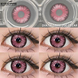Purpdrank  1 Pair Colored Contact Lenses Pink Contact Lenses Purple Fashion Makeup Contact Lenses Eye Cosplay Lenses Yearly Use