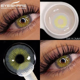 Purpdrank  1pair Natural Colored Contact Lenses Brown Eye Lenses Gray Makeup Eyes Pupils Lens Yearly Green Beautiful Pupils Yearly