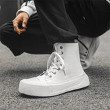 Purpdrank  Luxury Brand Men Motorcycle Boots High Top Shoes Mens Classic Outdoor Ankle Boots High Quality Lace-Up Vulcanize Shoes Sneakers