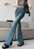 Purpdrank  Bell Bottom Trousers High Waist Shot Womens Flared Jeans South Korea Streetwear On Sale 2025 Quality R Xxl Denim Pants for Women