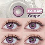 Purpdrank  2Pcs Colored Contact Lenses Purple Big Eyes Yearly Cosplay Blue Green Cosmetic Contact Helloween Soft Makeup Pupils