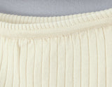 Purpdrank  New Fashion Autumn Bow Lacing Up Low Waist Side Slit Rib Knit Skirt for Women With Shorts Underwear Mini Skirts Beige Pink