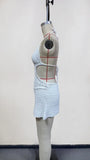 Purpdrank  Hand Crochet Knitted Hollow Out Mini Dress Women Sexy V Neck Lace Up Halter Backless Bikini Vacation Cover Ups Beachwear Outfits