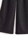 Purpdrank  European style new women's fashion versatile and elegant solid color high-waisted slimming loose trousers