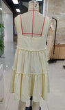 Purpdrank  Women Summer Mini Tank Dresses Sleeveless Solid Color Square Neck Tiered Beach Dresses