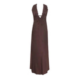 Purpdrank  Sexy Lace Trim Dress for Women Floral Print V Neck Sleeveless Bodycon Dress Backless Cocktail Party Dresses y2k Clothes