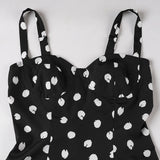 Purpdrank  Holiday Polka Dot A-Line Dress Slim-Fitting Slash Neck Sleeveless Maxi Dresses For Women Summer Elegant Fashion Streetwear